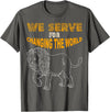 Lions member gift Lions Club Members Gift We Serve to Change the World T-Shirt - Asphalt Grey