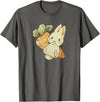 Cute Watercolor Kawaii Kids Girls Women Carrot Bunny Lover Hoodie in Asphalt Grey
