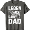 Cow Lover Gift Co. Legen Dairy Dad Cow Farmer Father's Day for Men T-Shirt - Asphalt Grey