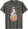 DiscoballAxis1 Funny Llama Disco Dancing Ball Groovy Retro 80s Costume T-Shirt - Asphalt Grey