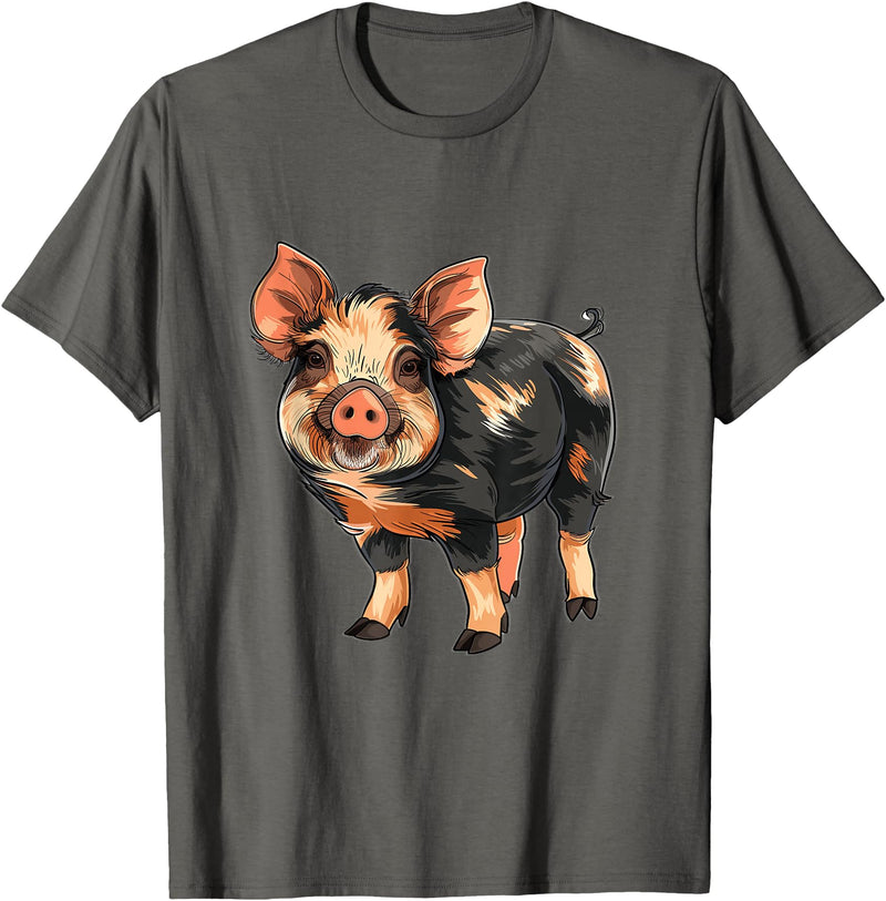 Kune Kune Pig Accessories & KuneKune Clothes Kune Kune Pig Breeder Kune Kune Lover Kune Kune Pig Girl T-Shirt - Asphalt Grey
