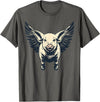 Flying Pig With Wings Design Flying Pig With Wings Fly Pig Lovers T-Shirt - Asphalt Grey