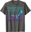 Hereford Gifts Hereford Cattle Hereford Cow Farmer Retro T-Shirt - Asphalt Grey