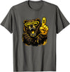 Cool Hockey Lion Game Day Sports Gift Funny Hockey Bear Game Day Vintage Shirt for Fans T-Shirt - Asphalt Grey