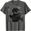 Teddy Bear Graphic Streetwear Hip Hop Men's Design Hip Hop Teddy Bear Selfie Urban Streetwear Peace Sign Rap T-Shirt - Asphalt Grey