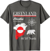Greenland Nordic Hiking Camper Polar Circle Greenland - Adventure is Out There - Greenland Flag T-Shirt - Asphalt Grey