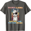 Mama Llama Designs Mama Llama Mom Funny Saying Cute Design For Men Women Kids T-Shirt - Asphalt Grey