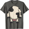 Udderly Moo-tastic Farmer Cow Halloween Outfit Funny Cow Costume Halloween Farm Animal Party T-Shirt - Asphalt Grey