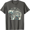 Synthwaive Tribal Polar Bear | Men Women (XS - 6XL+) | Graphic T-Shirt - Asphalt Grey