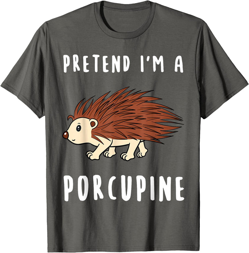 Porcupine Quill Pig Owner Apparel Porcupine Owner Quill Pig Rodent Spines Veterinarian Breeder T-Shirt - Asphalt Grey