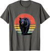 Wowsome! Retro Vintage Black Bear T-Shirt - Asphalt Grey