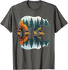Forest Mountain Wildlife Trees Trees Wildlife Reflection Nature Bear Outdoor Forest T-Shirt - Asphalt Grey