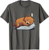 Cute Sleeping Animals Napping Bear Sleeping Sleepy Bear Cute Bear Sleeping T-Shirt - Asphalt Grey