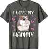 I Love My Hammy Cute Chinese Dwarf Hamster Pet Owner Graphic T-Shirt - Asphalt Grey