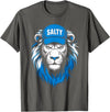 I Liked The Lions Before It Was Cool Tees Blue Lions Salty Wearing Hat Salty Cool Lions Strong Lions T-Shirt - Asphalt Grey