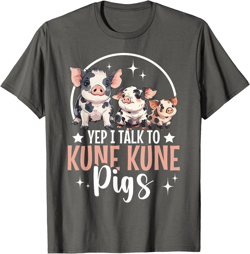 Kune Kune Pig Accessories & KuneKune Clothes Kune Kune Pig Essentials Kunekune Pig Lover Kune Kune Mom T-Shirt - Asphalt Grey