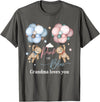 Bear Balloons Boy Or Girl Baby Gender Reveal Tee Bears Pink Or Blue Grandma Loves You Gender Reveal T-Shirt - Asphalt Grey