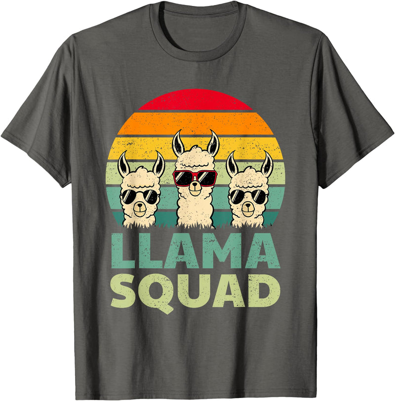 Funny Llama Gift Llama Lover Accessories & Stuff Funny Llama Design for Men Women Llama Alpaca Farm Animal T-Shirt - Asphalt Grey