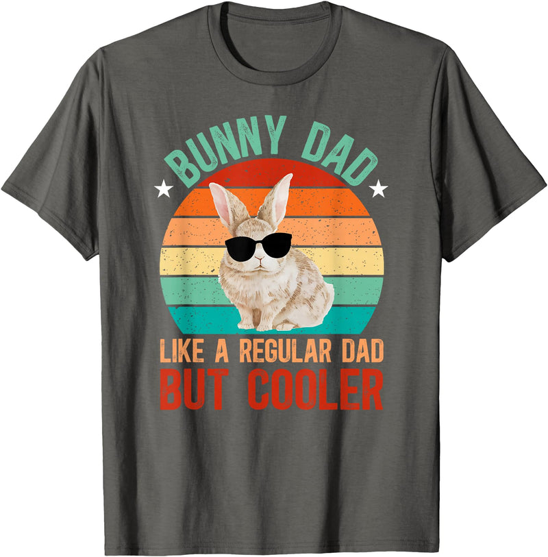 Bunny Dad Rabbit Owner Bunny Lover Rabbit Father T-Shirt in Asphalt Grey