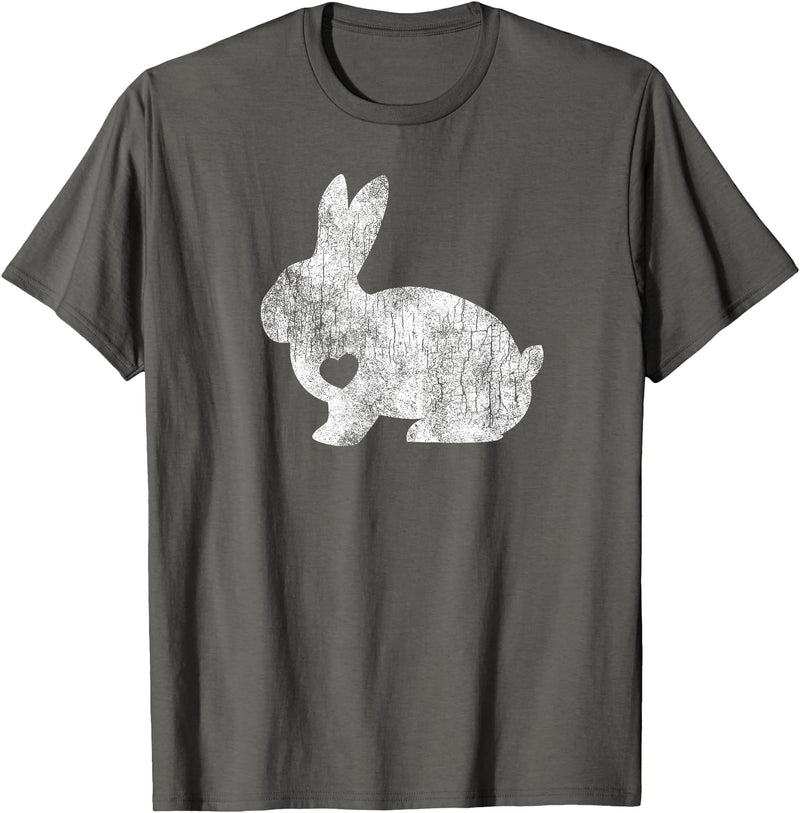 Love Bunny Rabbit Lover Animal Pet Owner Easter Gift T-Shirt in Asphalt Grey