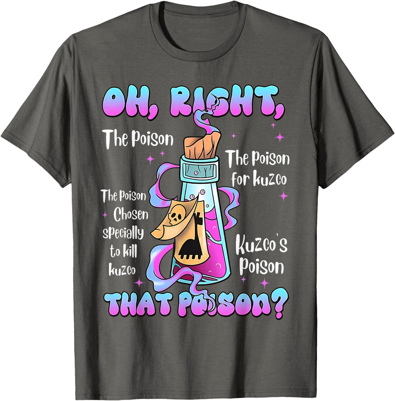 Funny Drink Me Poison Halloween Costume Vintage Oh Right That Poison Llama Halloween T-Shirt - Asphalt Grey