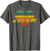 Just for Mom Mama Bear Four Cubs Shirt Retr Heart Mothers Day Gift T-Shirt - Asphalt Grey