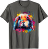 Cute Holland Lop Rabbit Lover Colorful Splash Art T-Shirt in Asphalt Grey
