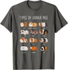Funny Guinea Pig Sayings Design Shop Guinea Pig Types Of Guinea Pigs T-Shirt - Asphalt Grey