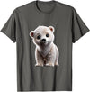 Just Sweet Designs Cute Polar Bear Cub | Polar Bear Lovers T-Shirt - Asphalt Grey