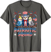 Cockatiel Parakeet Bird 4th Of July Bird Lover Patriotic Cockatiel Parakeet Bird Birdwatching 4th of July T-Shirt - Asphalt Grey