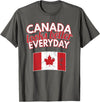 Cold North Canada Flag Apparel Co. Canada Looks Better Everyday Design Funny Canadian Flag T-Shirt - Asphalt Grey