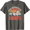 Cute Rabbit Lover Bunny Graphic T-Shirt in Asphalt Grey