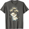 Blueberry Clothing Baby Polar Bear Floating On Dandelion Seeds T-Shirt - Asphalt Grey
