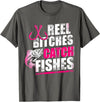 Reel Bitches catch fishes tee Reel Bitches Catch Fishes Funny Fishing T-Shirt - Asphalt Grey