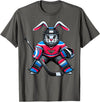 Funny Rabbit Hockey Bunny Easter Men Boy Kid Youth T-Shirt in Asphalt Grey