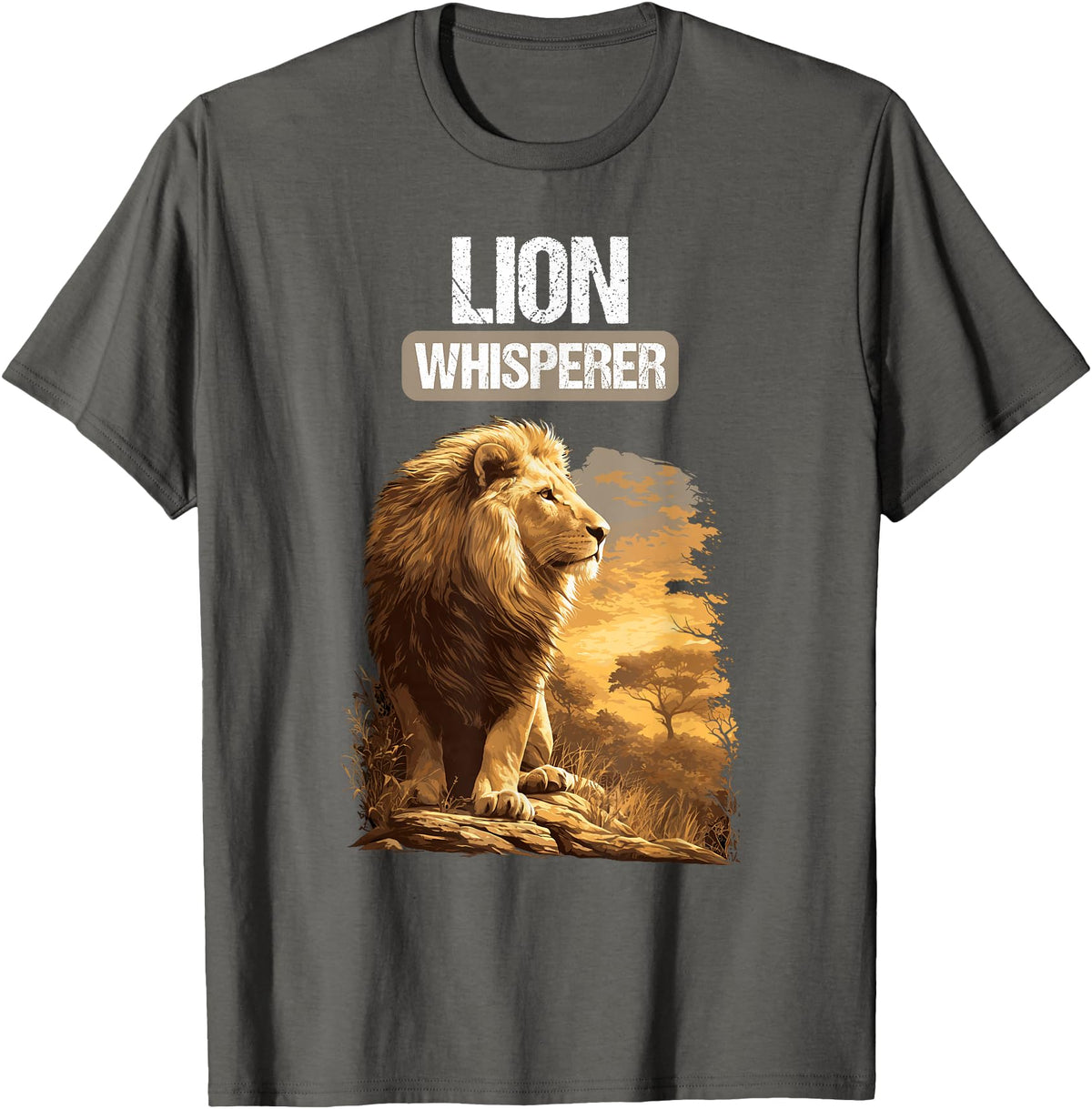 Lions Lion Lovers Shop Lions Lion Whisperer T-Shirt - Asphalt Grey