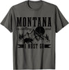 Montana Is Calling And I Must Go! Montana Is Calling & I Must Go Bear Mountains Vintage Gift T-Shirt - Asphalt Grey