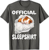 Official Sleep Pajamas Nightgown Sleepwear Co. Guinea Pig Official Sleepshirt Pajamas Nightgown T-Shirt - Asphalt Grey