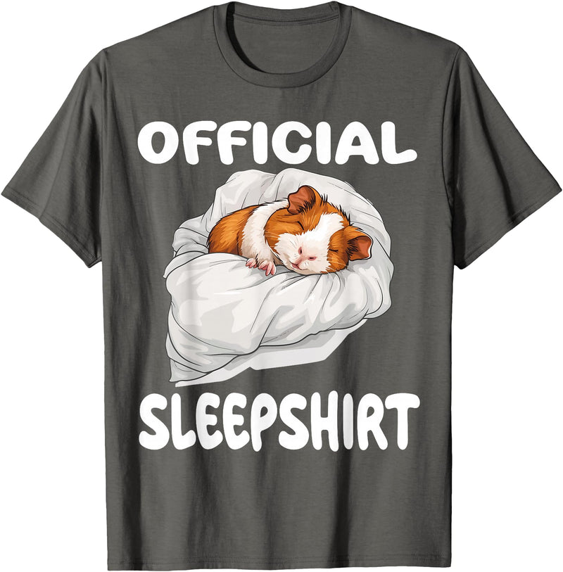 Official Sleep Pajamas Nightgown Sleepwear Co. Guinea Pig Official Sleepshirt Pajamas Nightgown T-Shirt - Asphalt Grey