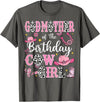 Birthday Girl CowGirl Matching Family GodMother Of The Birthday Cow-Girl Rodeo Cow Girl Birthday T-Shirt - Asphalt Grey