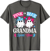 Halloween Ghost Baby Gender Reveal Family Matching Pink or Blue Grandma Loves You Gender Reveal Halloween T-Shirt - Asphalt