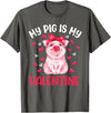 Cute Valentine Pig Apparel For Animals Lover My Pig Is My Valentine Apparel Animals Lover Gifts T-Shirt - Asphalt Grey