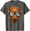 generic Buffalo with Sunglasses Wildlife Graphic for Men Women Kids T-Shirt - Asphalt Grey