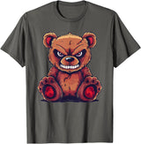 Grumpy Angry Teddy Bear Face T-Shirt