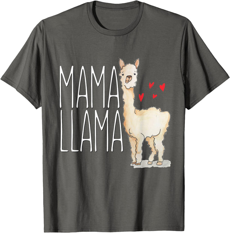Llama Family Tees NYC Mama Llama Gift Funny Matching Family Tribe Mom Mommy Mum T-Shirt - Asphalt Grey