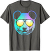 Panda Shirts Panda Neon Bear Face T-Shirt T-Shirt - Asphalt Grey