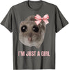 I'm Just a Girl Hamster FUNNY T-Shirt - Asphalt Grey