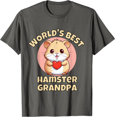 Cute World's Best Hamster Grandpa Grandfather T-Shirt