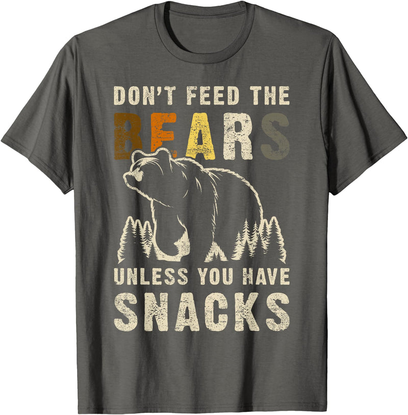 Bear Community Bear Brotherhood Gay Men Gifts Gay Bear Pride Don't Feed Bears Funny Bear Flag T-Shirt - Asphalt Grey