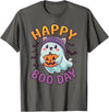 Ghost Happy Boo Day Girls Boys Halloween Happy Birthday Boo Day Party Ghost Halloween T-Shirt - Asphalt Grey